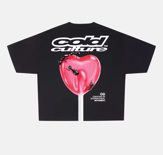 Cold Culture™ – Heart Lollipop Tee (Black Edition)