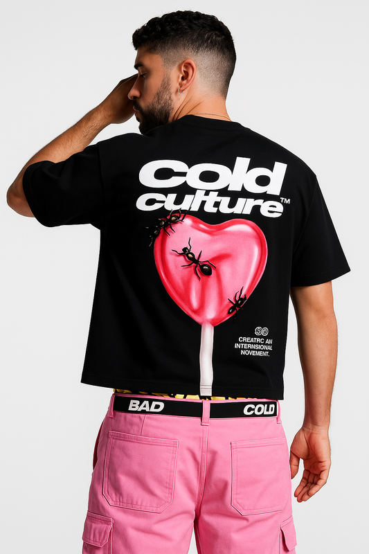 Cold Culture™ – Heart Lollipop Tee (Black Edition)